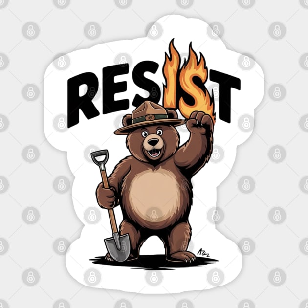 Resist Save Our Parks Support National Park Nature Lover Sticker by Creatifly Graphic Tees